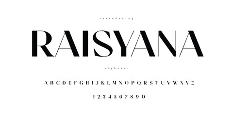 Elegant serif typeface combined with a classy and modern style

