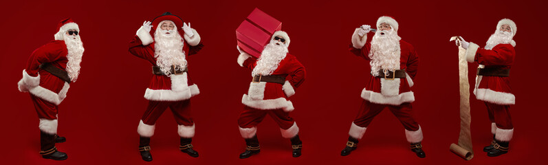 five santa clauses