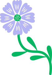 Organic Flower Leaf Element