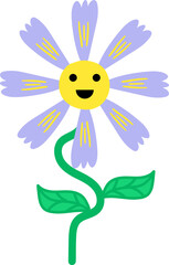 Organic Flower Leaf Element