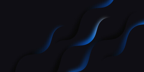 Blue abstract geometric background.Trend gradient. Fluid shapes composition