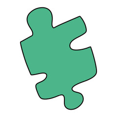 Obraz premium green jigsaw