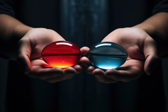 Make your choice between the red and blue pill