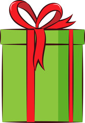 Green Gift Box illustration