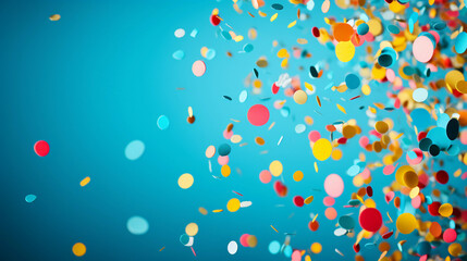 Festive Confetti on Bright Background for Joyous Occasions