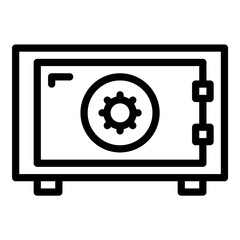 Save box icon or logo illustration outline black style