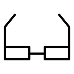 Sunglasses icon or logo illustration outline black style