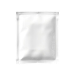 Blank white sachet packet, cut out