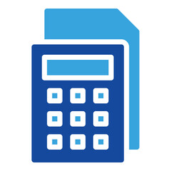 Calculator icon or logo illustration glyph style
