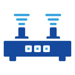 router wifi icon or logo illustration glyph style