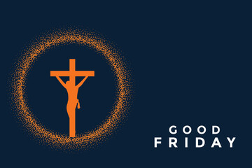 Good friday background with jesus christ crucifixion