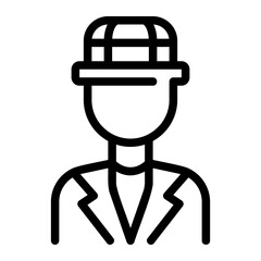 archaeologist line icon