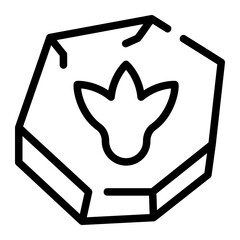 dinosaur line icon