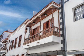 Small streets and homes in Garachico on Tenerife, Spain