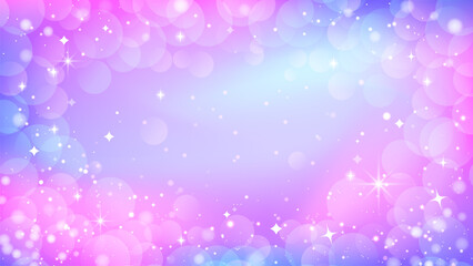 Obraz premium Fairy background. Pastel bokeh background with glittering stars and sparkles.