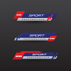 Fototapeta premium Set banners and lower thirds for banner Bars. Sport News. Streaming Video_20240104