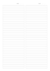 line note template with a simple and minimal style. Note, scheduler, diary, calendar planner document template illustration.