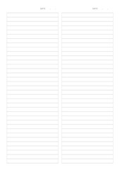 line note template with a simple and minimal style. Note, scheduler, diary, calendar planner document template illustration.