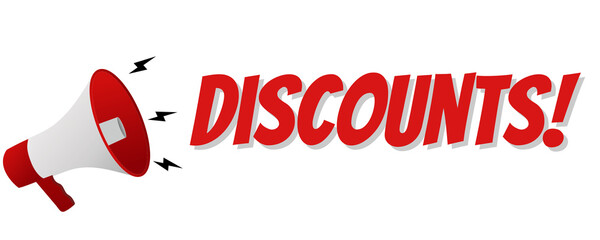 discounts - obrazy, fototapety, plakaty