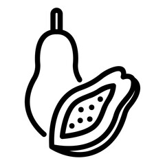 papaya outline icon