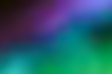 Abstract blurred background image of blue, green, purple colors gradient used as an illustration. Designing posters or advertisements.