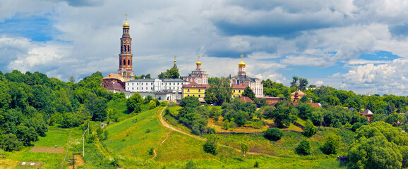 View of Svyato-Ioanno-Bogoslovsky monastery. Poshupovo, Ryazan Oblast, Russia