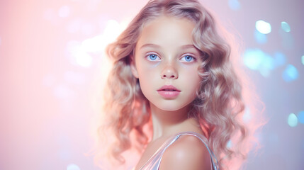 cute innocent girl with blue eyes and blond hair 
