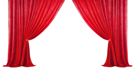 Red stage curtains cut out