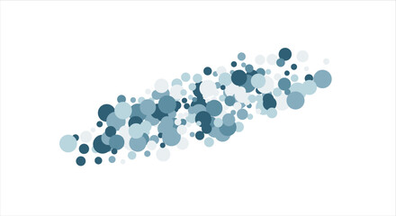 Bubbles pattern Frame Blue banner web. Colored Background. Vector illustration.