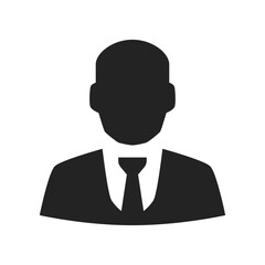 Businessman icon in flat style, User icon vector illustration