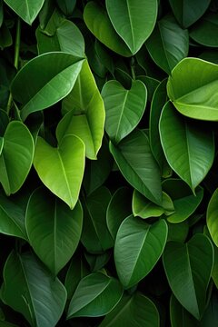 Fototapeta Nature of green leaf in garden at summer under sunlight. Natural green leaves plants using as spring background environment ecology or greenery wallpaper