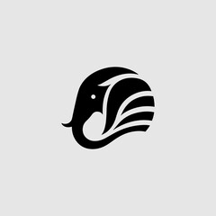 MiniMalis and Modern elephant logo or sticker