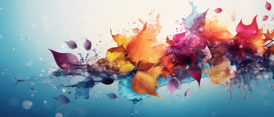 Water color photo and graphics designing