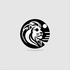 MiniMalis and Modern lion logo or sticker