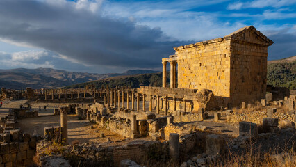 Fototapeta premium Djemila Ancient Roman City in Algeria