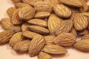 close up of almonds