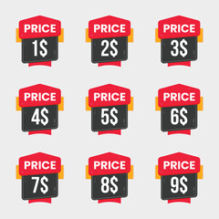 price tag design badge set