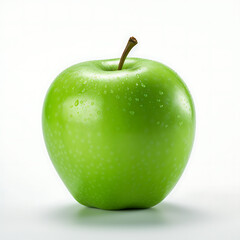 Green apple fruit icon isolated transparent background