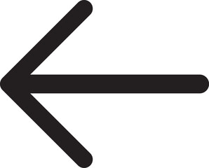 Line art. Left arrow. External signs on mobile
