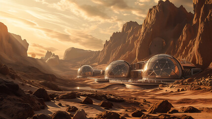 Habitable zone on an alien planet in space