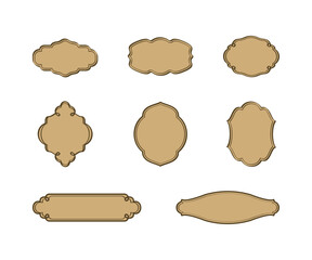 レトロなアンティーク調のカリグラフィーフレームセット