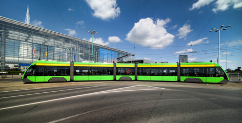 City Tram On Poznan Street