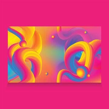 Free vector abstract fluid wave color pattern of neon color liquid gradient background with modern geometric dynamic Free vector 2023.