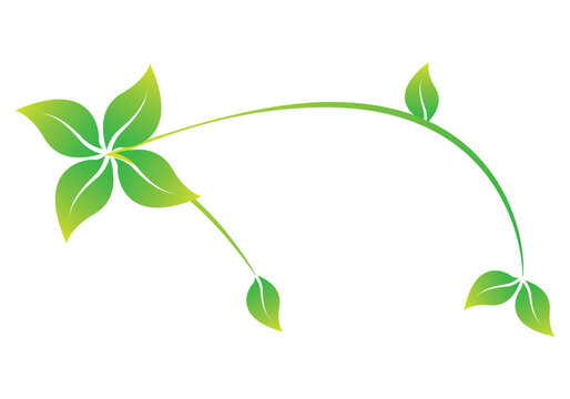 green leaf vector ecological design element