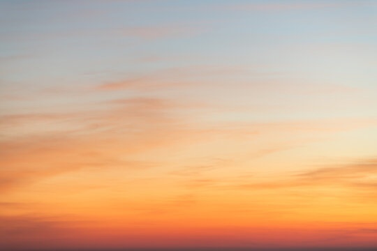 Sky gradient from blue to orange sunset