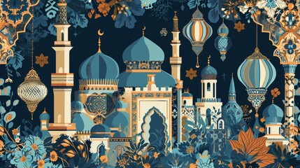 Background for the month of Ramadan, a revered Islamic holiday.