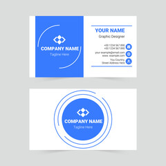 Blue modern business card template