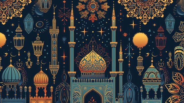 Muslim holiday background. Islamic holiday