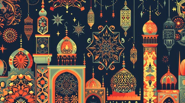 Muslim holiday background. Islamic holiday