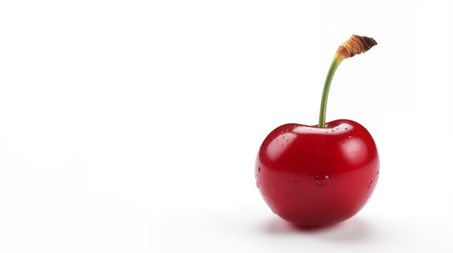 red cherry isolated on white